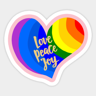 love peace and joy Sticker